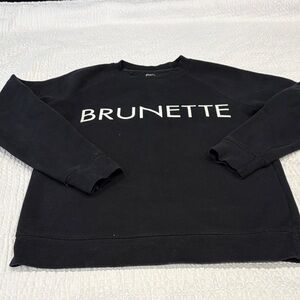 Brunette The Label Black Crewneck Sweatshirt
